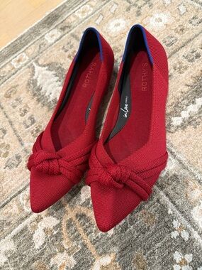 Rothy's Red Pointed Knot Flats
